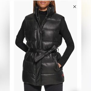Levi’s faux leather puffer vest